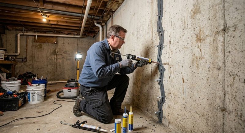 Basement Crack Repair in Attleboro, MA