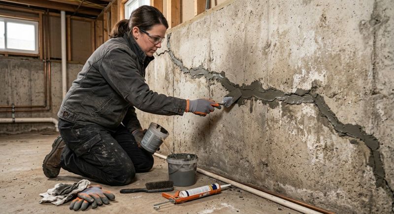 Cracked Basement Floor Repair in Attleboro, MA