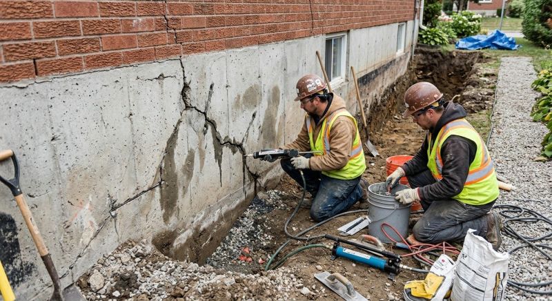 Cracked Foundation Repair in Dighton, MA