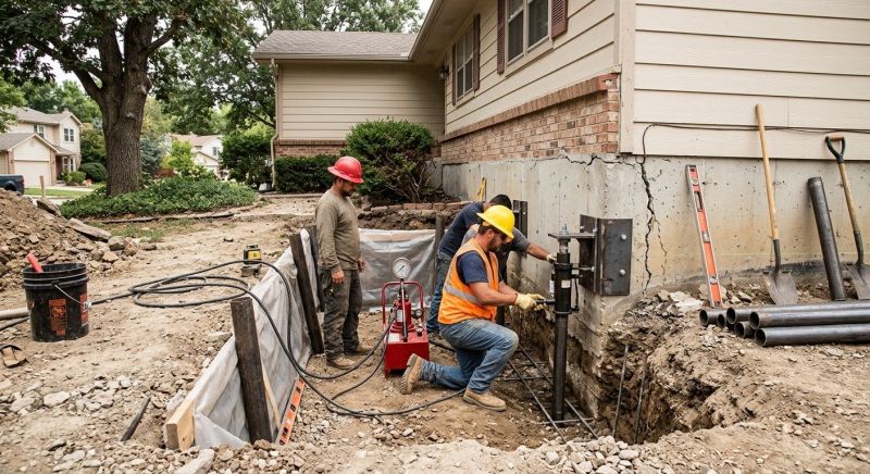 Cracked Foundation Repair in East Walpole, MA