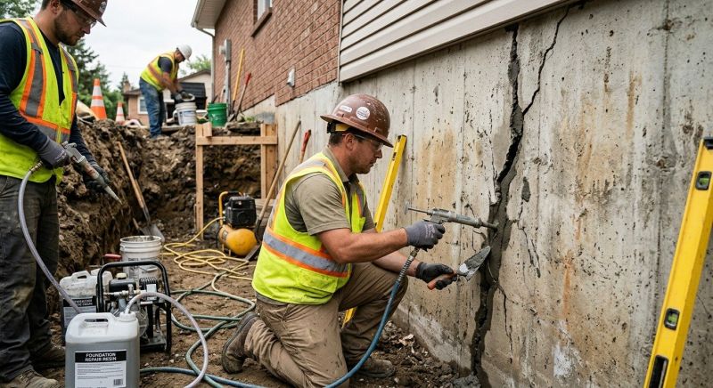 Cracked Foundation Repair in Mansfield, MA