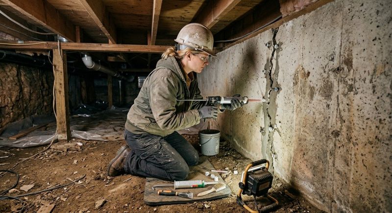 Crawlspace Foundation Repair in Mansfield, MA