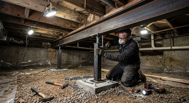 Crawlspace Structural Repair in Attleboro, MA