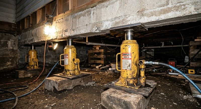 Foundation Jacking in Douglas, MA