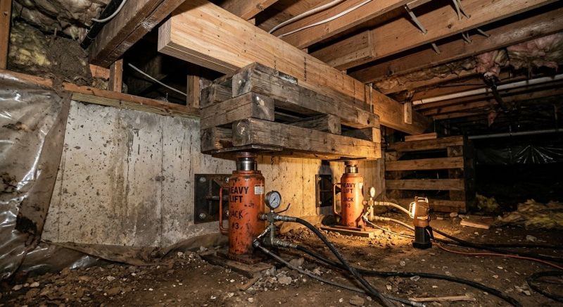 Foundation Jacking in Wrentham, MA
