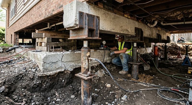 Foundation Lifting in Hyde Park, MA