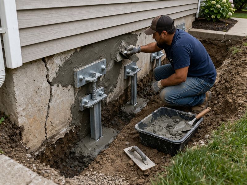 Foundation Pier Repair in Attleboro, MA