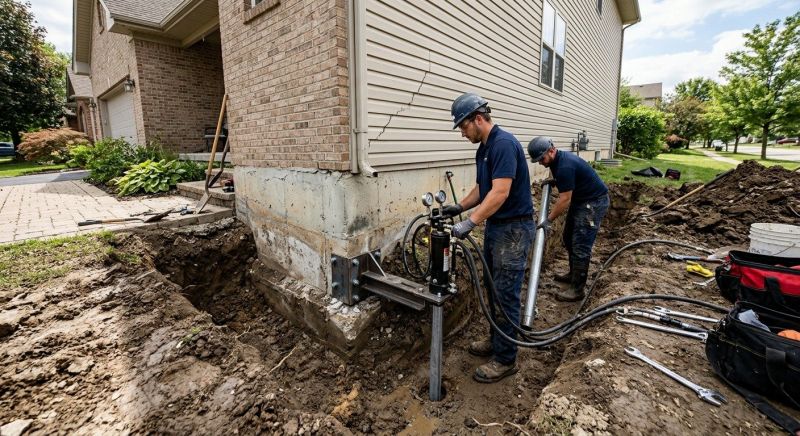 Foundation Settlement Repair in Attleboro, MA