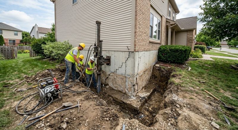 Foundation Stabilizing in Millis, MA