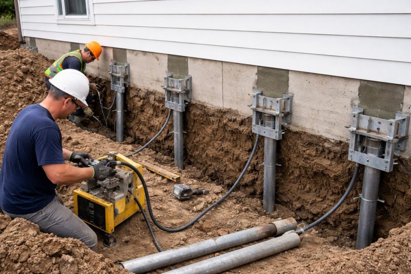 Helical Piers Installation in Attleboro, MA