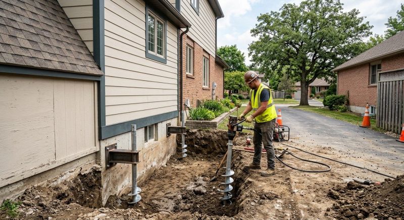 Helical Pile Installation in Attleboro, MA
