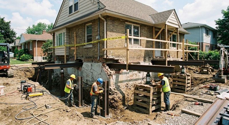 House Foundation Repair in Hanson, MA