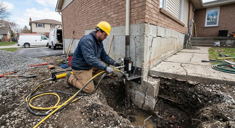Sinking Foundation Repair in Norfolk, MA